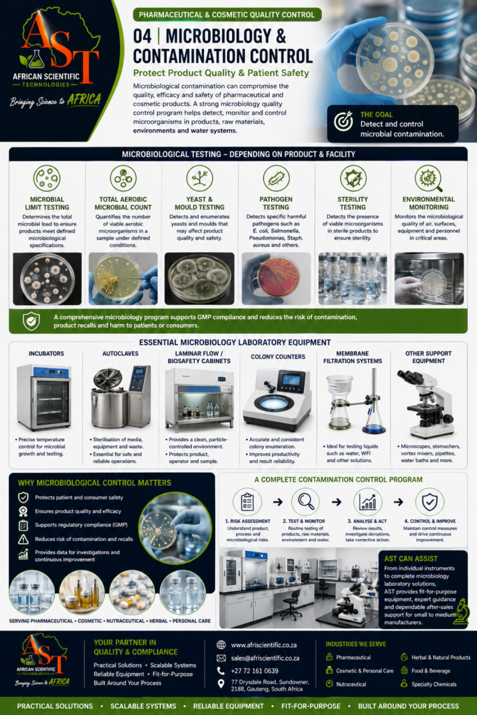 AST Pharma and cosmetic QC microbial and contamination Aug 2026